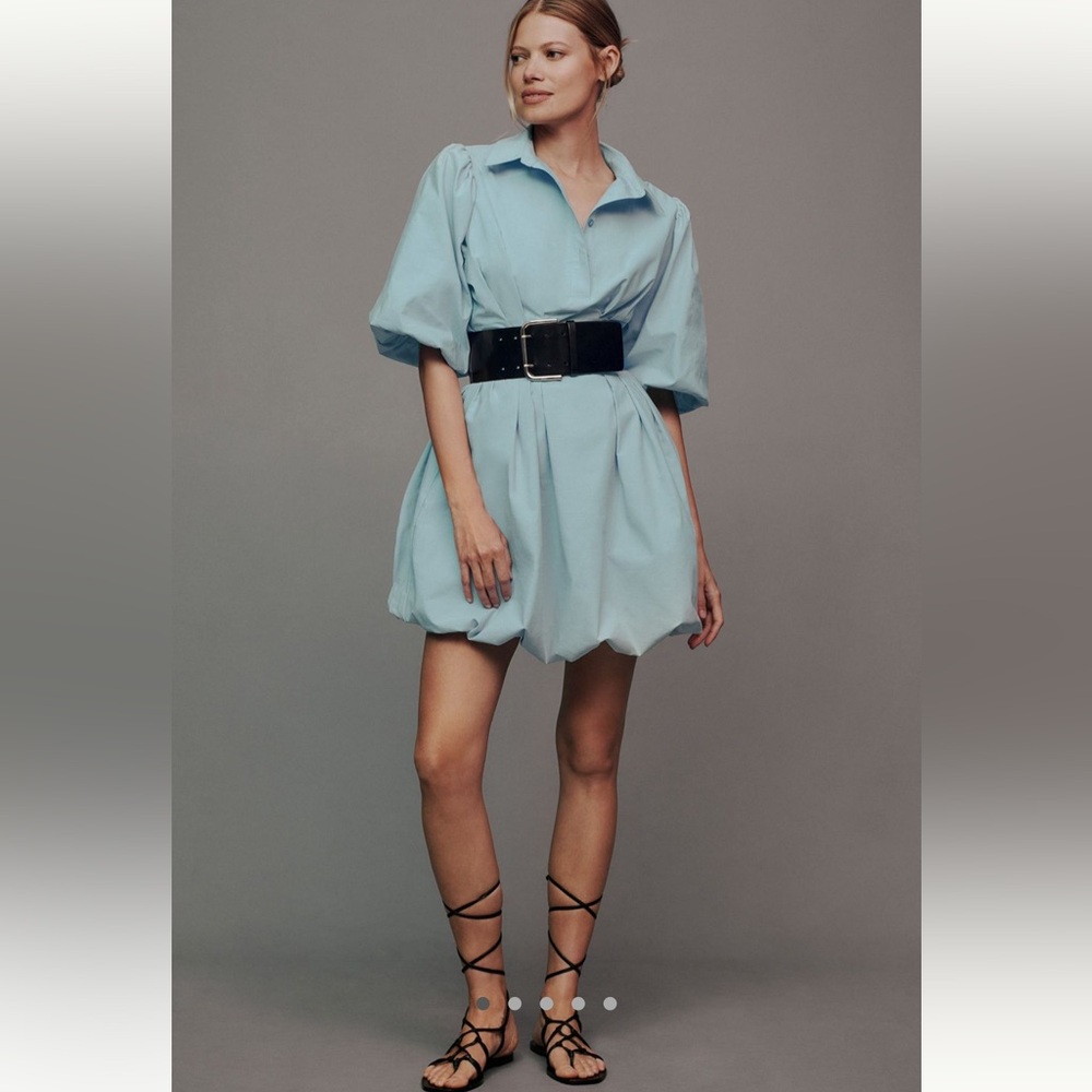 Collared Bubble Mini Dress - Picture 3 of 3